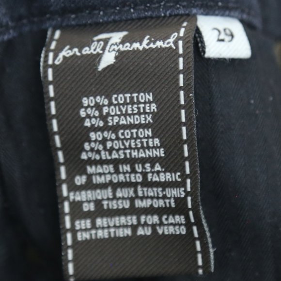 7 For All Mankind The High Waist Skinny Semi Distressed Denim Jeans - Picture 5 of 8